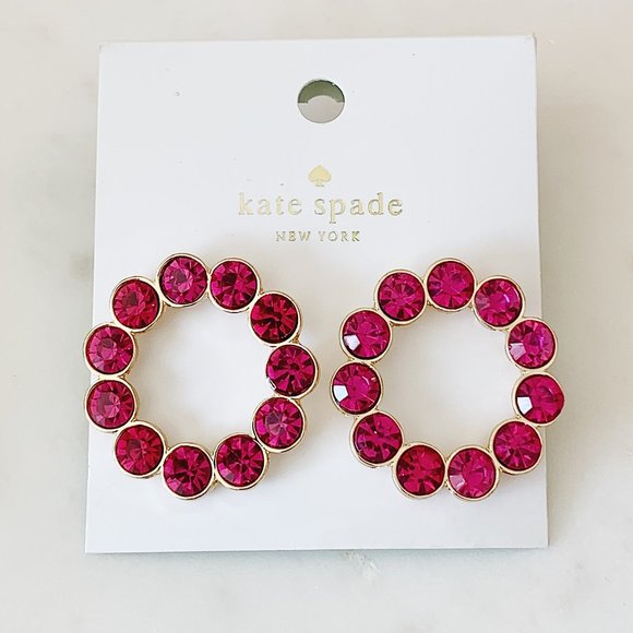 kate spade Jewelry - Kate Spade pink crystal earring